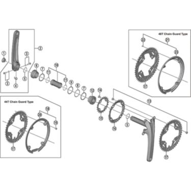 FC-M430-8 chain guard and fixing screws