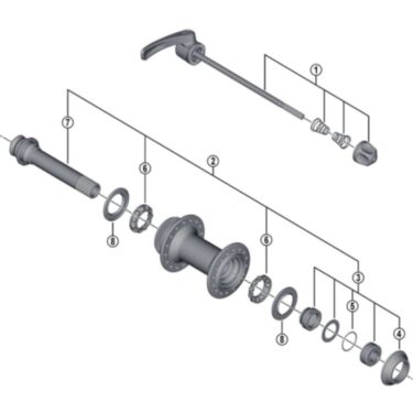HB-M785 complete hub axle