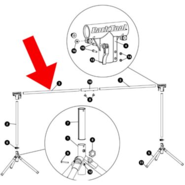 939-ES - Top Tube Assembly for ES-1 &amp; ES-2