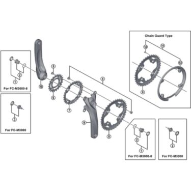 FC-M4000 crank arm fixing bolt unit
