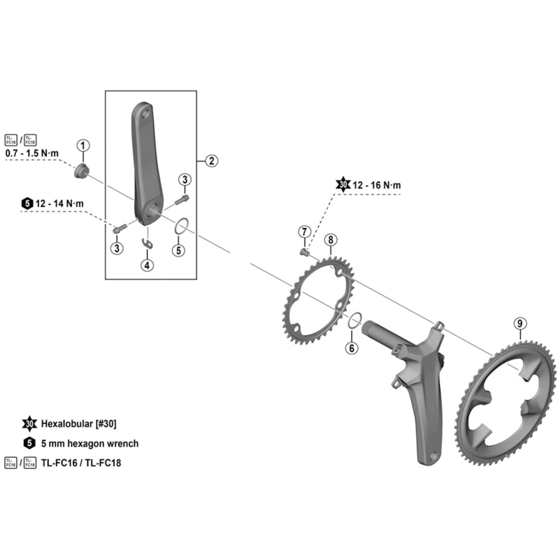 Shimano Spares FC-7900 crank arm fixing bolt