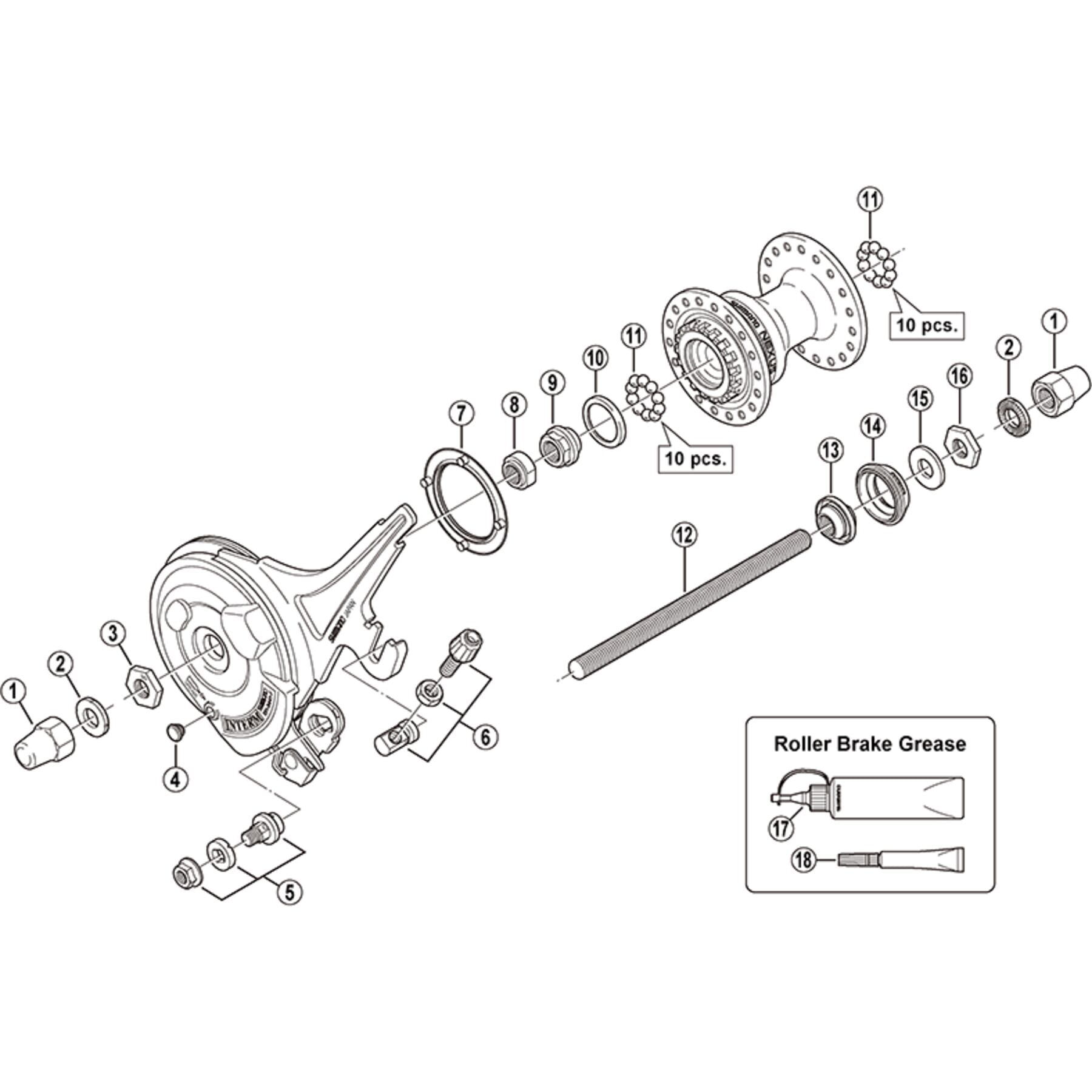 Shimano Spares HB-MC10 cone with dust cover M9 x 10.4 mm