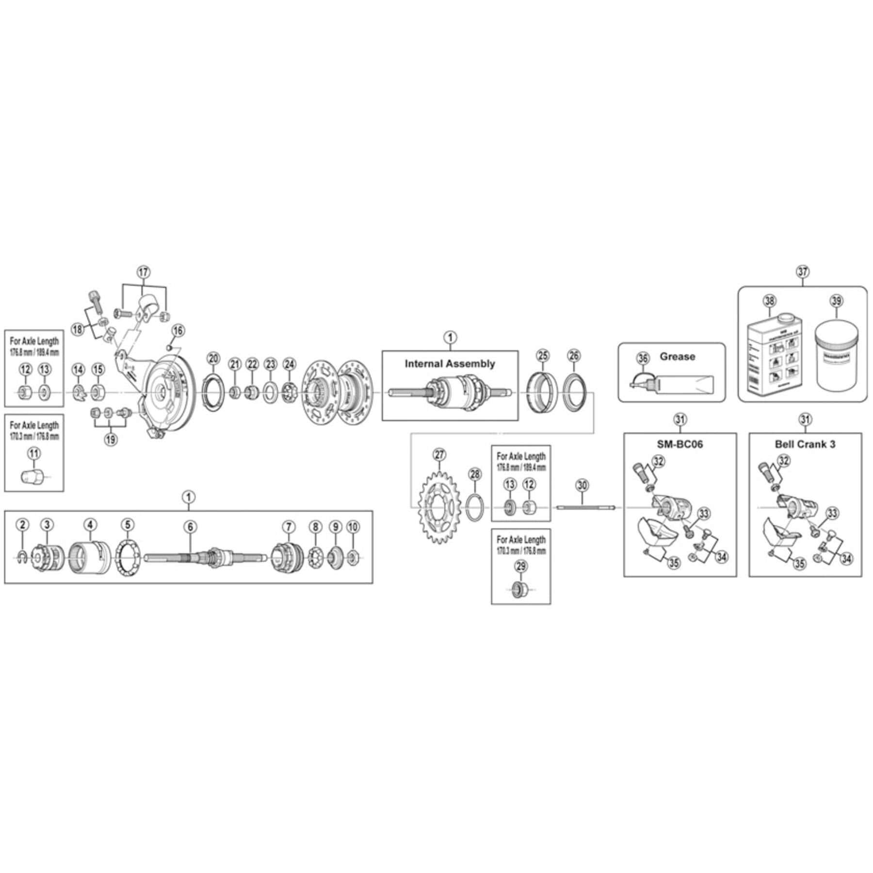 Shimano Spares BR-IM41-F brake cable adjusting bolt unit
