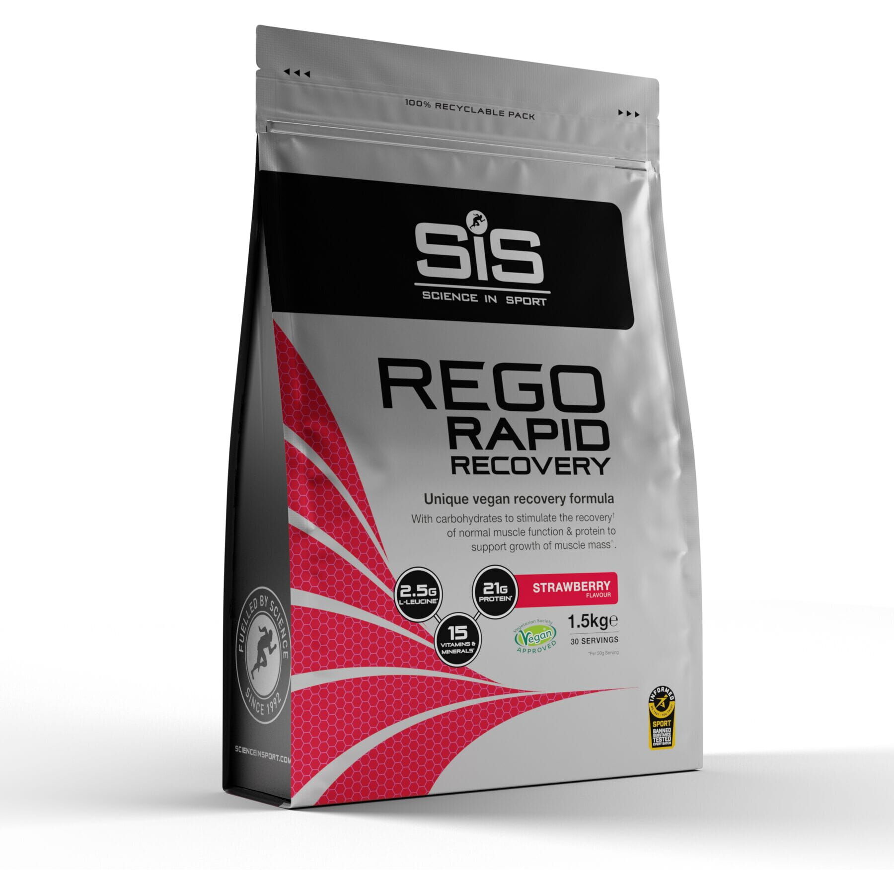 Science In Sport Rego Rapid Recovery Drink Powder - 1.5kg - Strawberry