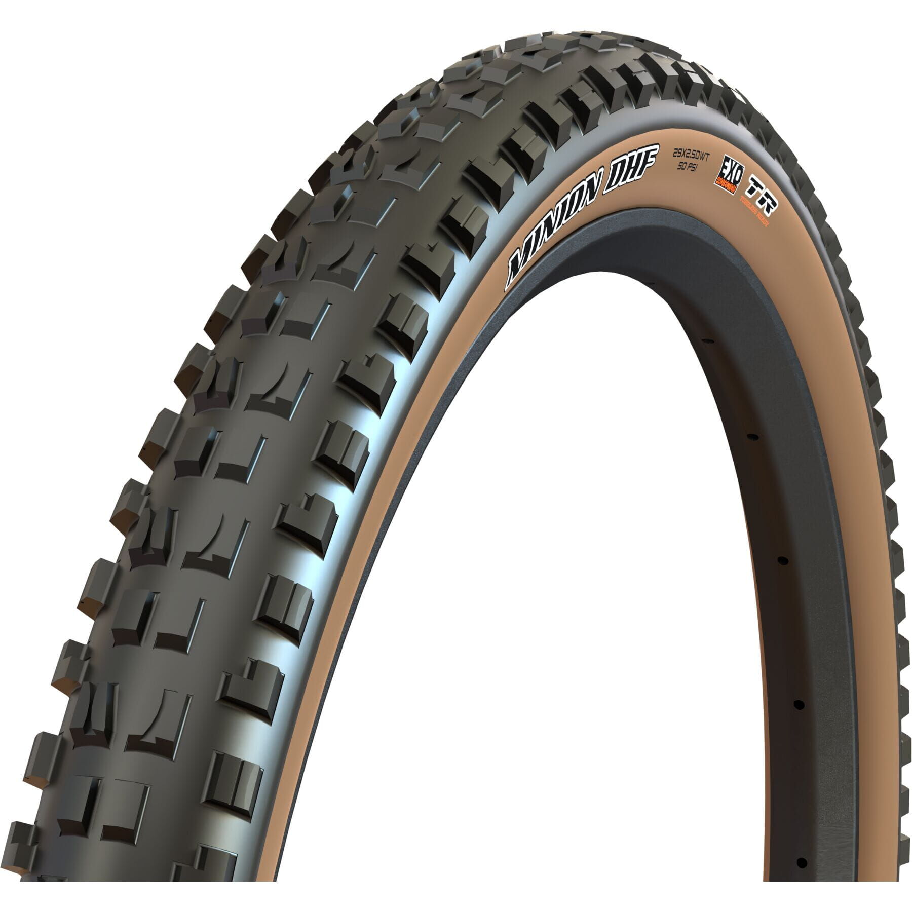 Maxxis Minion DHF 27.5 x 2.50WT 60 TPI Folding Dual Compound EXO Tubeless Tanwall Tyre