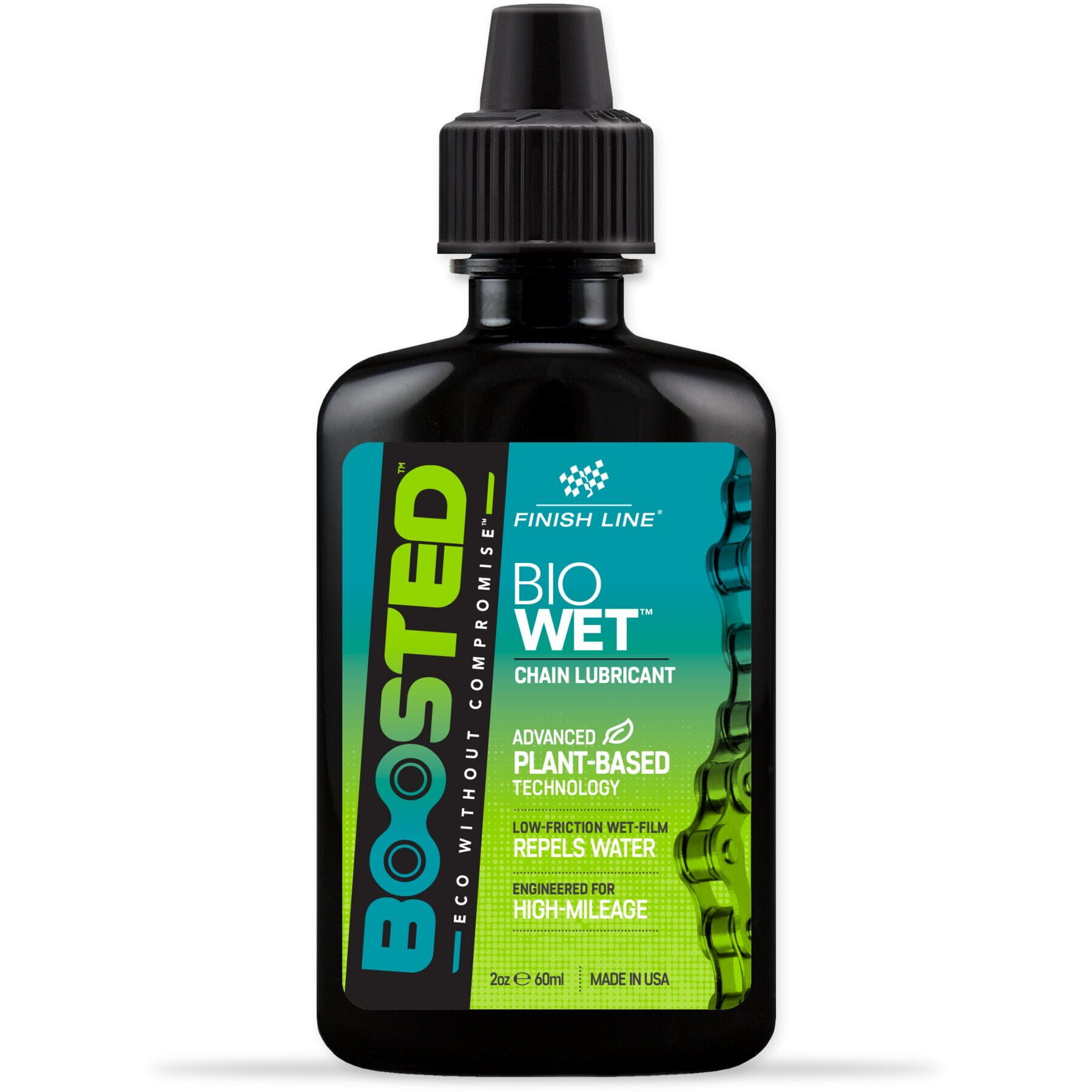Finish Line BOOSTED™ - Bio Wet Chain Lubricant - Plant-Based - 2oz/60ml - Box of 12