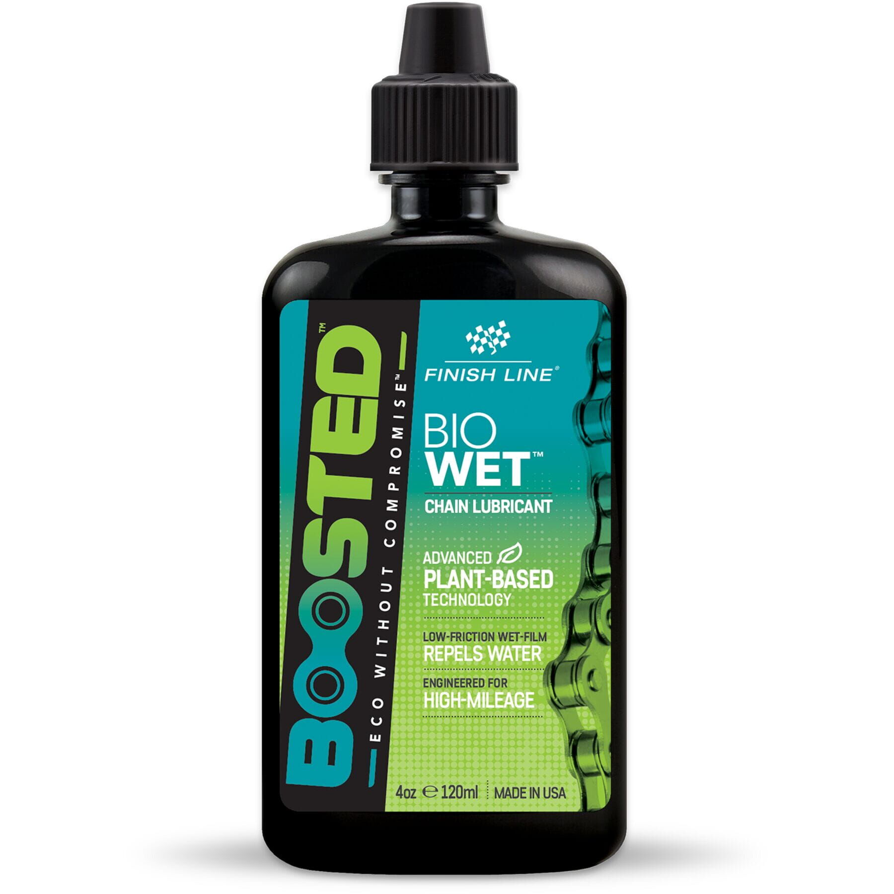 Finish Line BOOSTED™ - Bio Wet Chain Lubricant - Plant-Based - 4oz/120ml - Box of 12