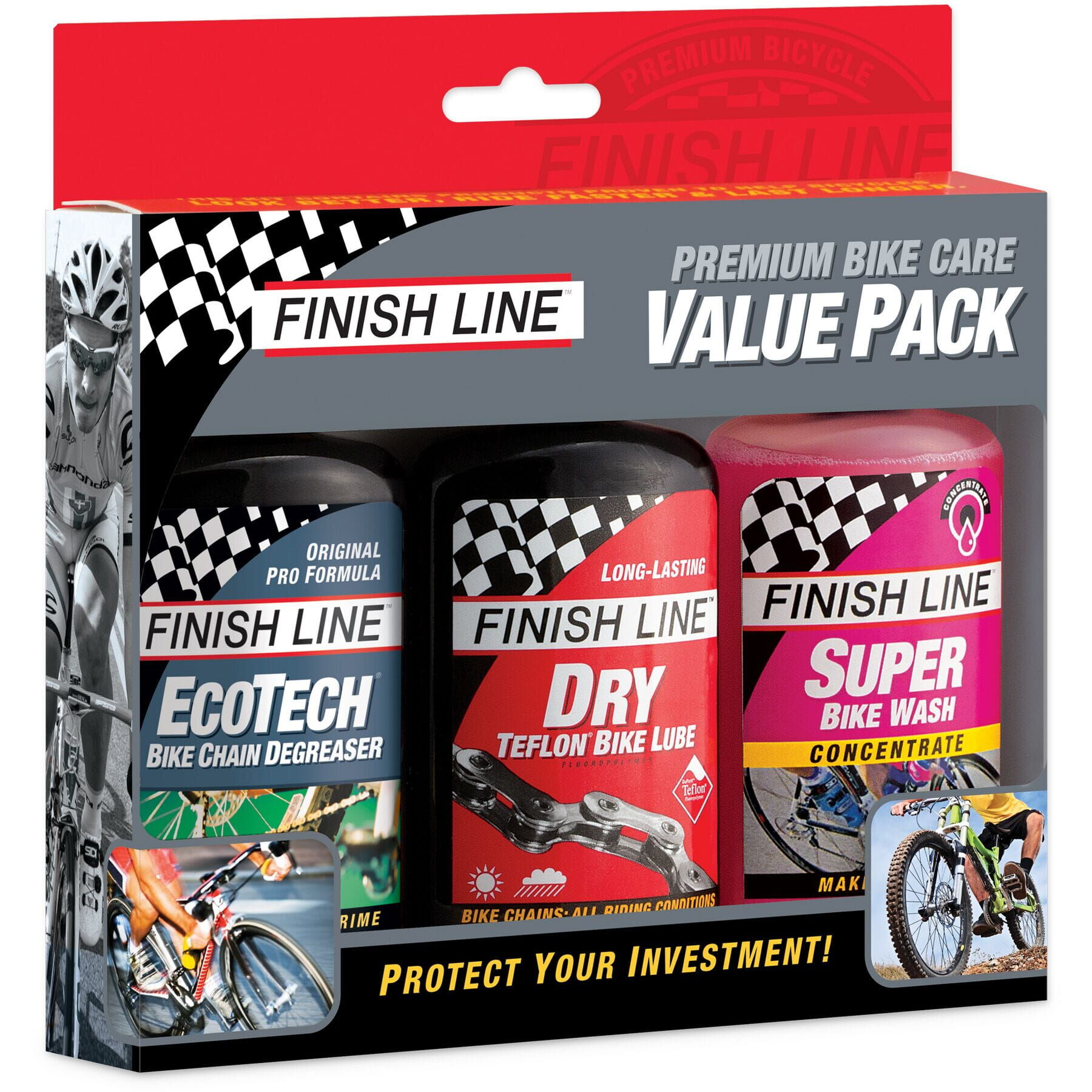 Finish Line Summer Value Pack - Multi Degreaser / Super Bike Wash / Dry Lube