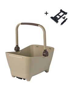 Basil Buddy MIK Dog Bicycle Basket rear 32L biscotti brown