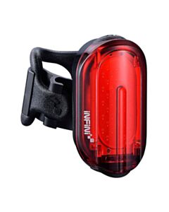 Infini Olley super bright micro USB rear light with QR bracket black with red lens