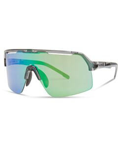 Madison Eyewear Crypto Air Crystal Smoke Sunglasses - Green Mirror Lens