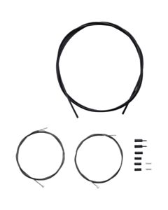 Shimano Road gear cable set, OPTISLICK, coated inners, black