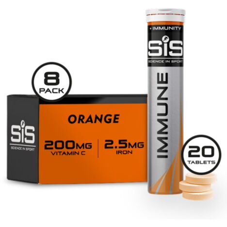 Science In Sport GO Immune Hydro Tablet - 8 tubes - orange